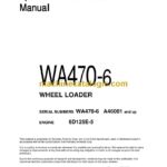 Komatsu WA470-6 Wheel Loader Operation and Maintenance Manual (CEAM023502)