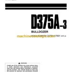 Komatsu D375A-3 Bulldozer Operation and Maintenance Manual (SEAM010803P)