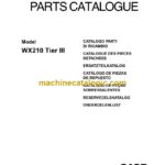 Case WX210 Tier 3 Wheeled Excavator Parts Catalog (87697874B_A4)