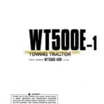 Komatsu WT500E-1 Towing Tractor Operation and Maintenance Manual (SEAM011700)
