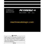Komatsu PC138USLC-10 Hydraulic Excavator Operation and Maintenance Manual (TEN00604-05)