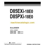 Komatsu D85EXi-18E0, D85PXi-18E0 Bulldozer Operation and Maintenance Manual (EENAM04161)