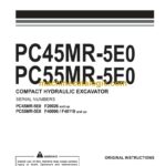 Komatsu PC45MR-5E0, PC55MR-5E0 Hydraulic Excavator Operation and Maintenance Manual (WENAM00372)