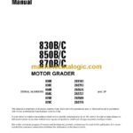 Komatsu 830B, 830C, 850B, 850C, 870B, 870C Motor Grader Operation and Maintenance Manual (CEAM009800)