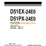 Komatsu D51EX-24E0, D51PX-24E0 Bulldozer Operation and Maintenance Manual (EENAM04141)