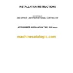 Case CX75C SR Midi Crawler Excavator 2nd Option Line Proportional Control Kit Installation Instructions (47567850)