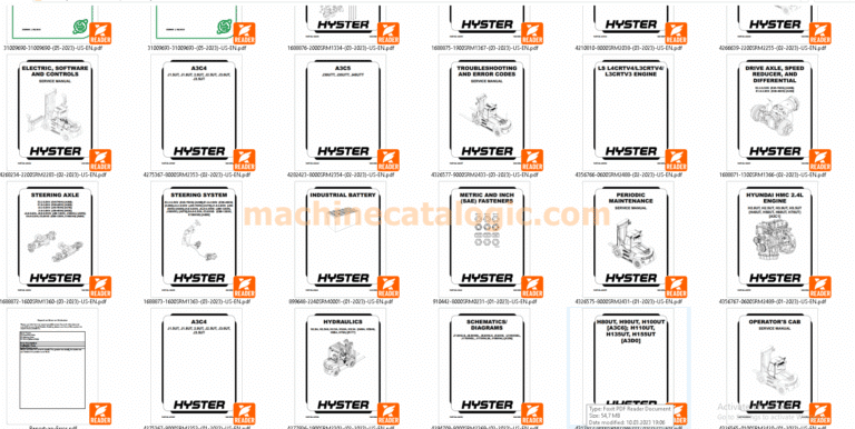 Hyster service and parts Manual 2024