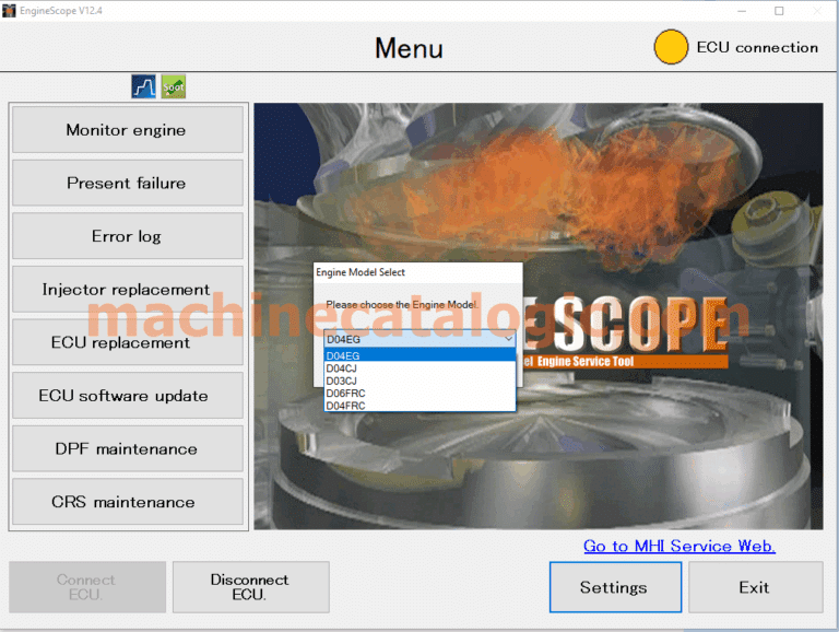Mitsubishi engine injector code