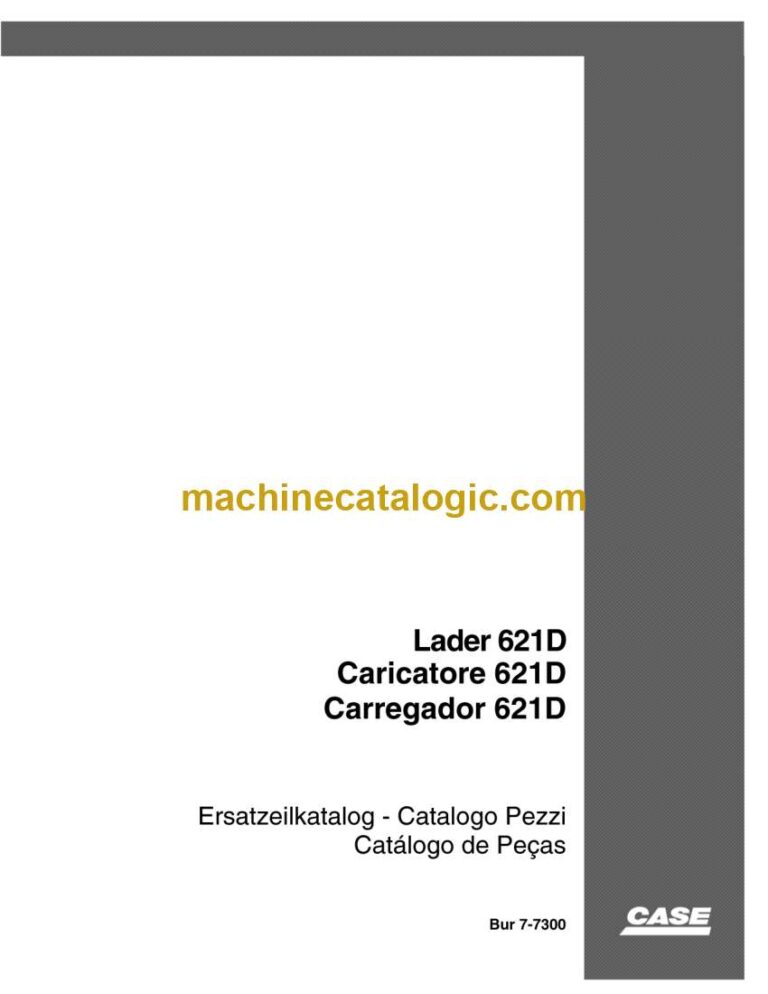 Case 621D Loader Parts Catalog (7-7300)