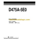 Komatsu D475A-5E0 Bulldozer Operation and Maintenance Manual (EEAM027000)