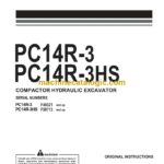Komatsu PC14R-3, PC14R-3HS Hydraulic Excavator Operation and Maintenance Manual (WEAM012308)