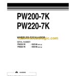 Komatsu PW200-7, PW220-7K Hydraulic Excavator Operation and Maintenance Manual (UEAM003700)