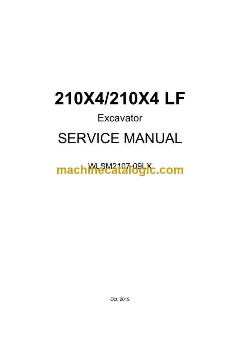 Link Belt 210X4, 210X4 LF Excavator Service Manual