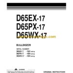 Komatsu D65EX-17, D65PX-17, D65WX-17 Bulldozer Operation and Maintenance Manual (EENAM03032)