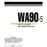 Komatsu WA90-5 Wheel Loader Operation and Maintenance Manual (VEAM270101)