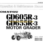Komatsu GD6095R-3, GD655R-3 Motor Grader Operation and Maintenance Manual (SEAM023C0300)
