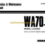 Komatsu WA70-1 Wheel Loader Operation and Maintenance Manual (SEAM04150101)