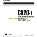 Komatsu CK20-1 Crawler Skid Steer Loader Operation and Maintenance Manual (WEAM011000)