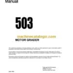 Komatsu 503 Motor Grader Operation and Maintenance Manual (2079A-H45)