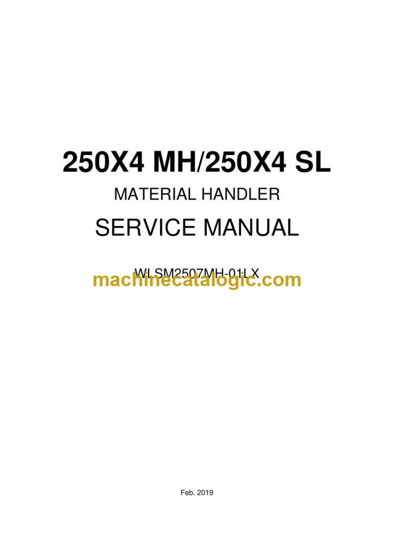 Link Belt 250X4-MH Material Handler, 250X4 SL Scrap Loader Service Manual