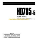 Komatsu HD785-5 Dump Truck Operation and Maintenance Manual (SEAM020401)