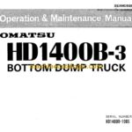 Komatsu HD1400B-3 Bottom Dump Truck Operation and Maintenance Manual (SEAM05850300)
