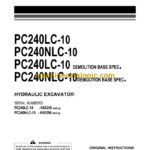 Komatsu PC240LC-10, PC240NLC-10 Hydraulic Excavator Operation and Maintenance Manual (UENAM00920)
