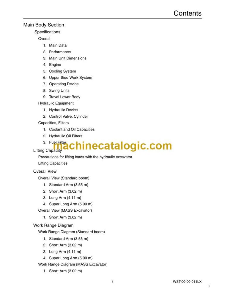 Link Belt 700X2 Excavator Shop Manual