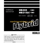Komatsu HB205-1M0, HB215LC-1M0 Hydraulic Excavator Operation and Maintenance Manual (PEN00652-01)