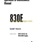 Komatsu 830E Dump Truck Operation and Maintenance Manual (DG723)