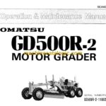 Komatsu GD500R-2 Motor Grader Operation and Maintenance Manual (SEAM23AB01)