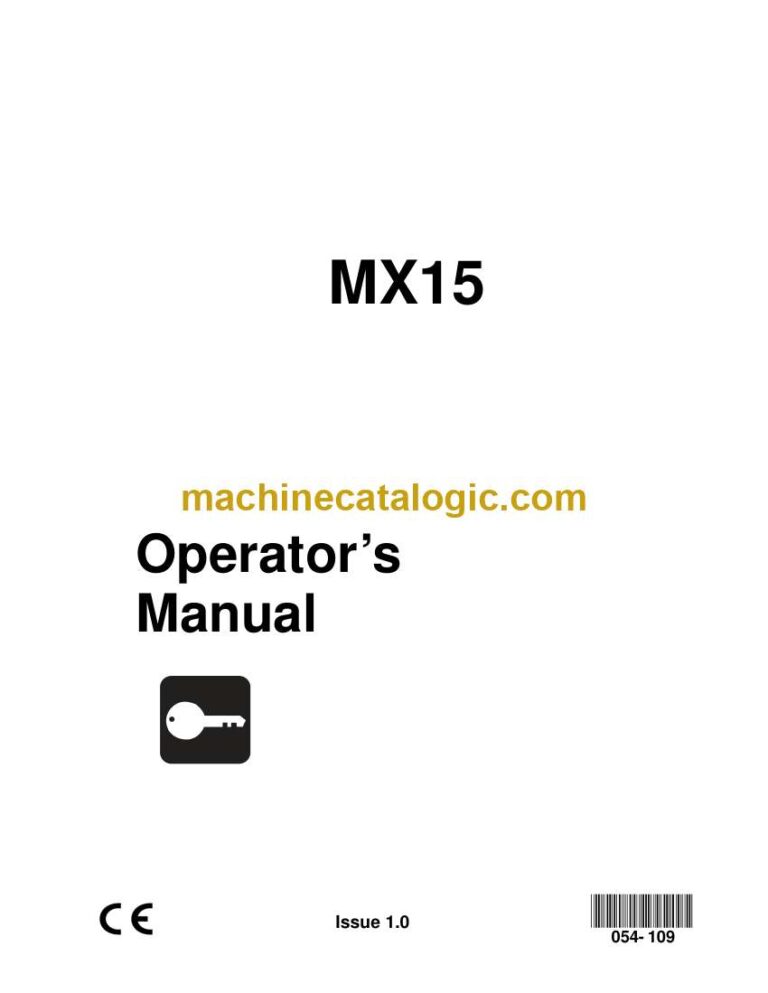 Komatsu MX15 Operation and Maintenance Manual (054-109-10)
