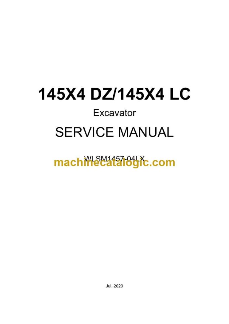 Link Belt 145X4 DZ, 145X4 LC Excavator Service Manual