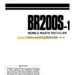 Komatsu BR200S-1 Mobile Waste Recycler Operation and Maintenance Manual (SEAM004300)