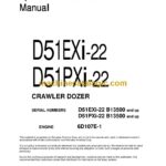Komatsu D51EXi-22, D51PXi-22 Bulldozer Operation and Maintenance Manual (KEAM019301)