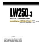 Komatsu LW250-3 Rough Terrain Crane Operation and Maintenance Manual (SEAM002800)