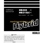 Komatsu HB205-1, HB215LC-1 Hydraulic Excavator Operation and Maintenance Manual (TEN00519-02)