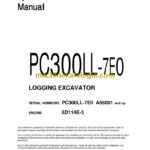 Komatsu PC300LL-7E0 Logging Excavator Operation and Maintenance Manual (CEAM017803)