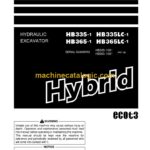 Komatsu GB335-1, HB335LC-1, HB365-1, HB365LC-1 Hydraulic Excavator Operation and Maintenance Manual (PEN00664-03)