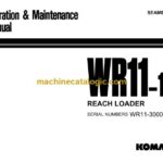 Komatsu WR11-1 Reach Loader Operation and Maintenance Manual (SEAM041H0102)