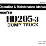 Komatsu HD205-3 Dump Truck Operation and Maintenance Manual (SEAM05670300)