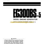 Komatsu EG300BS-5 Diesel Engine Generator Operation and Maintenance Manual (SEAM019400)