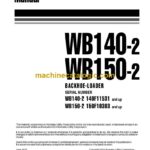 Komatsu WB140-2, WB150-2 Backhoe Loader Operation and Maintenance Manual (WEAD000904)