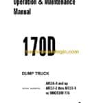 Komatsu 170D Dump Truck Operation and Maintenance Manual (DG534)