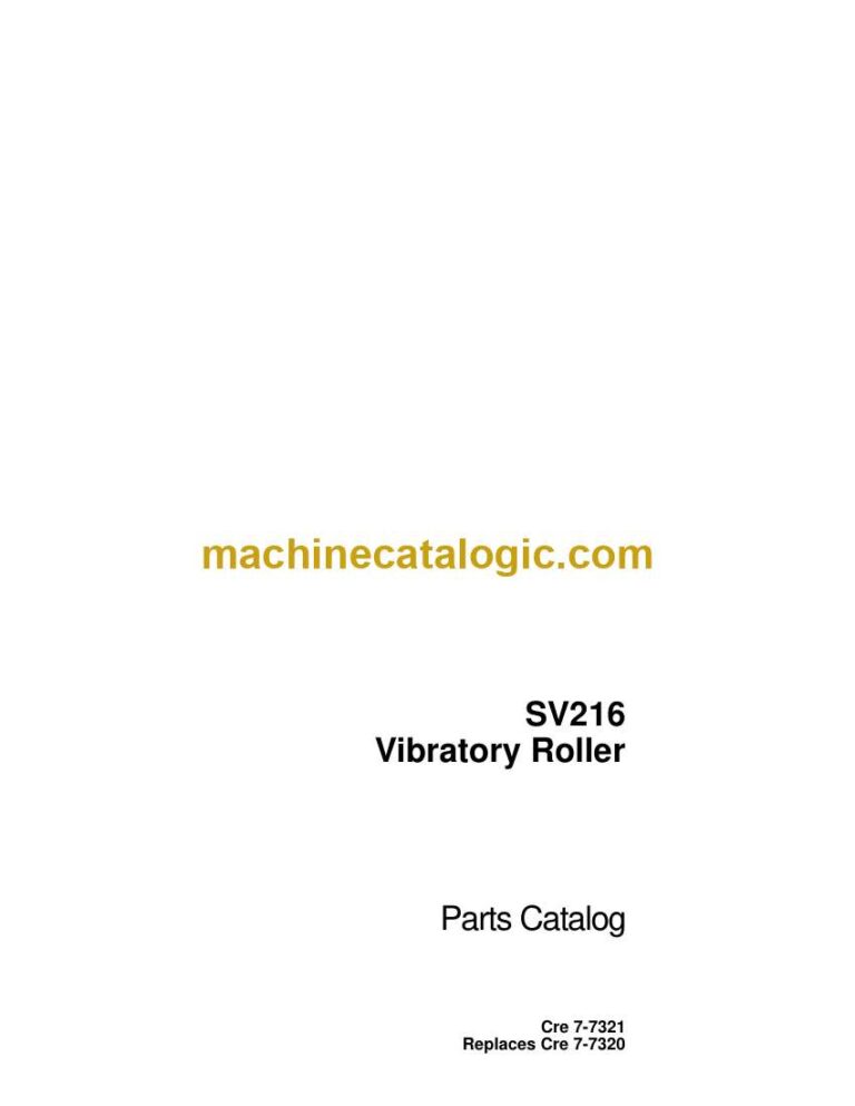 Case SV216 Vibratory Roller Parts Catalog (7-7321)
