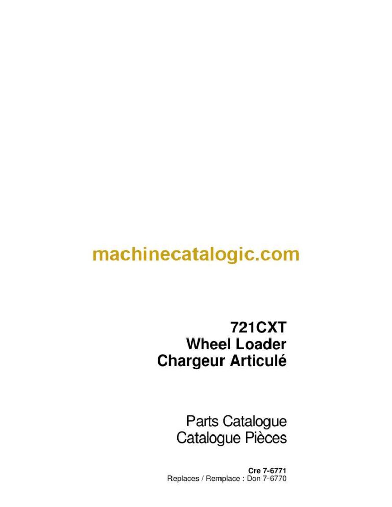 Case 721CXT Wheel Loader Parts Catalog (7-6771)