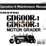 Komatsu GD600R-1, GD650R-1 Motor Grader Operation and Maintenance Manual (SEAM23BA01)