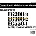 Komatsu EG200-3, EG300-2, EG550-1 Diesel Engine Generator Operation and Maintenance Manual (SEAM0698AG00)