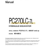Komatsu PC270LC-7L Hydraulic Excavator Operation and Maintenance Manual (CEAM008703)