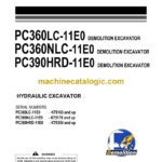 Komatsu PC360LC-11E0, PC360NLC-11E0, PC390HRD-11E0 Hydraulic Excavator Operation and Maintenance Manual (UENAM01922)